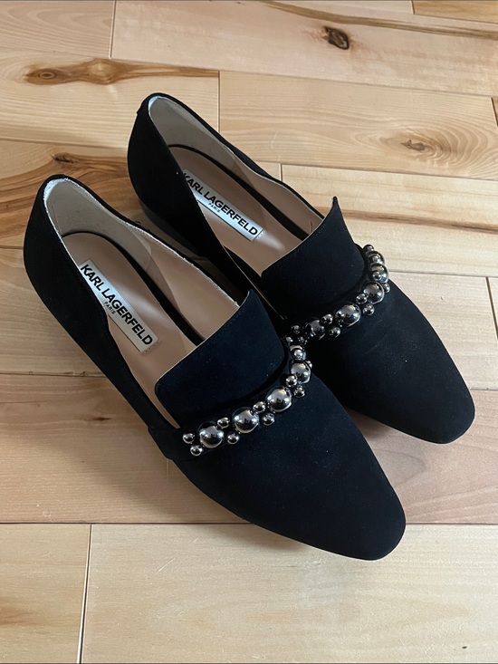 Karl Lagerfeld Shoes - Karl Lagerfeld Paris Beaded Slip‑On Flats – Size 8